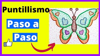 🦋 Puntillismo PASO a PASO para Principiantes ● Técnica de PUNTILLISMO [upl. by Rehtaef]