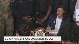 Gov Whitmer signs 2025 state budget [upl. by Honeyman]