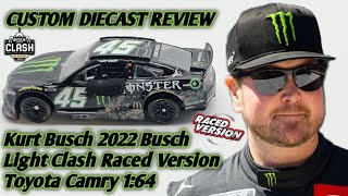 CUSTOM NASCAR Diecast Review ep329Kurt Busch 2022 Busch Light Clash Race Version Toyota Camry 164 [upl. by Nodal]