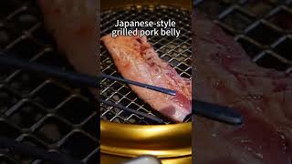 Japanese charcoal grilled pork belly you can make it at homeJapanesegrill pork bellyyakinikubbq [upl. by Lamaj691]