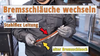 Bremsschläuche wechseln auf Stahlflex Leitungen KfzLeitungende [upl. by Sindee569]