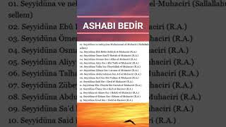 ASHAB I BEDİR İSİMLERİ [upl. by Alletniuq]