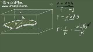 Presión y fuerza ejercida por un fluido conceptos para cálculo integral [upl. by Ymor]