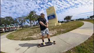 Longboard cruising Patriots Park Venice Florida longboarding skateboard skateboarding skate fl [upl. by Kattie]