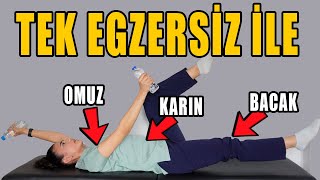 TEK EGZERSİZ İLE KARIN BACAKOMUZ KASLARINIZI ÇALIŞTIRIN aktifizyo fiziktedavi egzersiz [upl. by Feld]