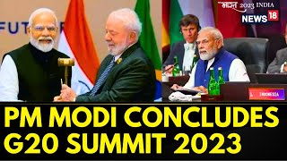 G20 Summit 2023 India  G20 Summit 2023 Event Concludes With PM Modi Handing Over Presidency [upl. by Aruasor]