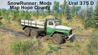 SnowRunnerModsUral 375 DRegion map Hope CountyCargo transportation Part 4 [upl. by Ylloj]