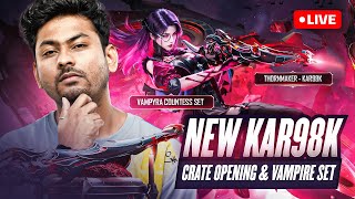 NEW KAR98K SKIN amp VAMPYRA ULTIMATE SET  BMPS DOMINATOR CRATE OPENING IN 20000 UC LUCK [upl. by Brina]