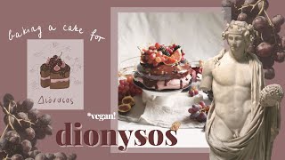 baking a cake for dionysos vegan red wine chocolate cake [upl. by Bomke]