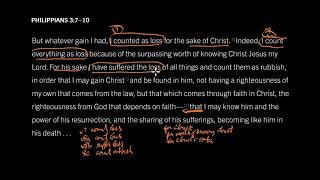 The Mark of a True Christian Philippians 37–10 Part 1 [upl. by Notyad]