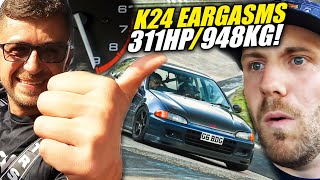 UNREAL K24 Honda Civic EG🤯  Nürburgring [upl. by Carleton137]