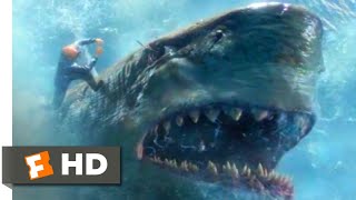 Megalodon Jumps Out Of Water Scene  The Meg 2018 Movie Clip HD [upl. by Martell673]