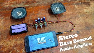 How To Make An LM386 Bass Boosted Stereo Audio Amplifier [upl. by Nalhsa719]