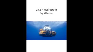 Chapter 152 Hydrostatic Equilibrium [upl. by Zacharias132]