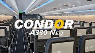 4K CONDOR Airbus A330 Neo  The Quietest Cabin in the World  Flight from Toronto to Frankfurt [upl. by Aniras]