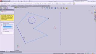 06 Equidistancia simetría y color en croquis Tutoriales básicos de SolidWorks 2010 [upl. by Eidroj]