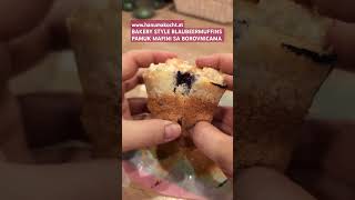 Bakery Style Blaubeermuffins  Pamuk mafini sa borovnicama blaubeeren blueberrymuffin recipe [upl. by Raji]