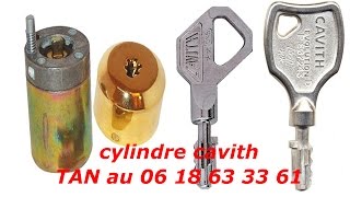 TUTO comment changer le cylindre dune serrure Cavith [upl. by Hnamik522]