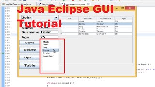 Java Eclipse GUI Tutorial 18  How to link JList with Sqlite database in Java [upl. by Edwina]