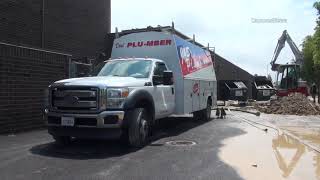 Xsport Fitness Water Temporarily Shut Off Street Collapse with Water Main Break Arlington Heights [upl. by Yleme102]