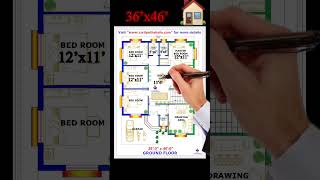 Detail Floor Plan with proper Measurements  Complete House Plan Discussion shorts home house [upl. by Aihsakal754]