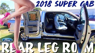 Rear Legroom Review 👖 2018 FORD F150 Super Cab aka Extended Cab  6Foot Man Test [upl. by Montano]