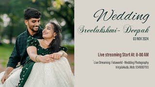 WEDDING  SREELAKSHMI  DEEPAK  3RD NOV 2024 [upl. by Eylsel984]