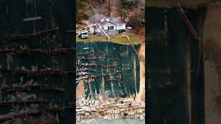 Complete Devastation Erosion In Stevensville Michigan drone flood [upl. by Charyl]