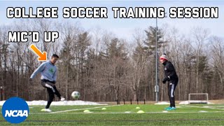 College Soccer Player Training Session MIC’D UP D3 Soccer [upl. by Ahaelam]