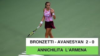 WTA 250 di Guangzhou Lucia Bronzetti annichilisce Elina Avanesyan ed approda agli ottavi [upl. by Valdemar]