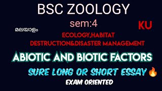 BSC ZOOLOGYSEM4ECOLOGYCOMPONENT OF ECOSYSTEMABIOTIC FACTORSKERALAUNIVERSITY [upl. by Hannaoj]