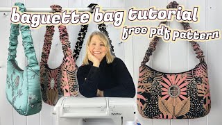 DIY baguette shoulder bag tutorial free pattern [upl. by Stockmon]