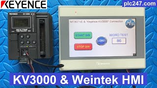 Keyence KV3000 amp Weintek HMI quotRS232 Connectionquot Tutorial [upl. by Uuge809]