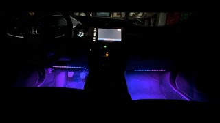 Govee Car Light Strip Instal  10th gen civic hatchback [upl. by Ardnwahsal109]