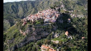 Taormina  Castelmola  Sicily  Drone View [upl. by Yhtak]