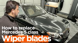 Wiper blades replacement  windshield washer refill  Mercedes S550  josecitomarin  repairjose [upl. by Kieger]