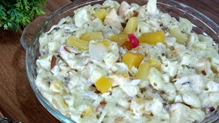 Creamy Fruit SaladCream Pasta SaladRussian saladCooking and fun [upl. by Madonna35]