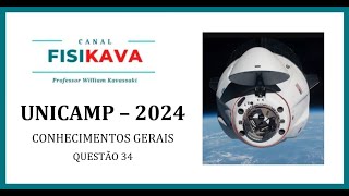 UNICAMP 2024  Logo ao reentrar na atmosfera terrestre uma cápsula espacial passa a descrever dura [upl. by Ahsinal334]