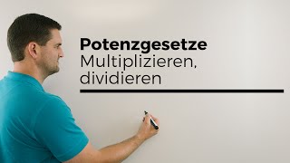 Potenzgesetze Potenzen multiplizieren dividieren gleiche Exponenten  Mathe by Daniel Jung [upl. by Elihu]