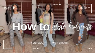 HOW TO STYLE BODYSUITS AMAZON FASHION TRY ON HAUL [upl. by Sewel516]