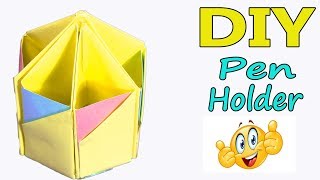 DIY Desk Organizer Paper Tutorial  Easy Craft  Nusrat DIY Crafts [upl. by Alaunnoif]