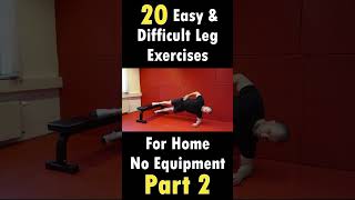 20 Leg Exercises For Home Training  Part 2 [upl. by Arotal]