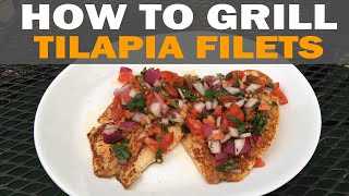 How to Grill TILAPIA with Pico de Gallo on a Weber Q Gas Grill [upl. by Nellir883]