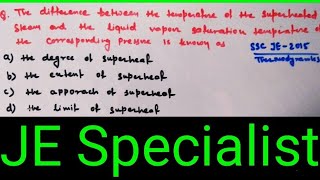 Degree of superheatMCQ JE amp Other Engineering Competitive Exams [upl. by Meunier]