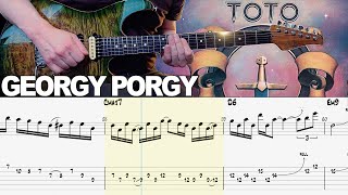 Toto  Georgy Porgy  Guitar cover WITH TABS  Paris live solo [upl. by Wester]