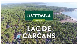 Camping Huttopia Lac de Carcans  Visite virtuelle en Gironde [upl. by Kcarb]