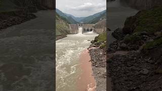 Muddy water amp dam spillway opened gates water mixed together [upl. by Cibis]