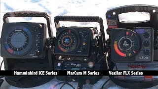 Humminbird vs MarCum vs Vexilar  Flasher Screen Brightness [upl. by Shirl]