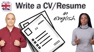 Write a CV for an EnglishSpeaking Job  Tips to Write a Great Resume [upl. by Tiffani672]