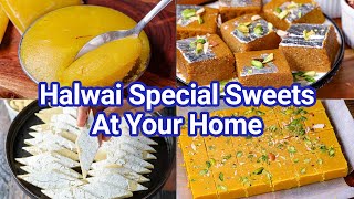 Make Halwai Style Special Sweets at Home  Less than 30 Minutes  Quick amp Easy Desserts Recipes [upl. by Naniac554]